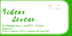 viktor lestar business card